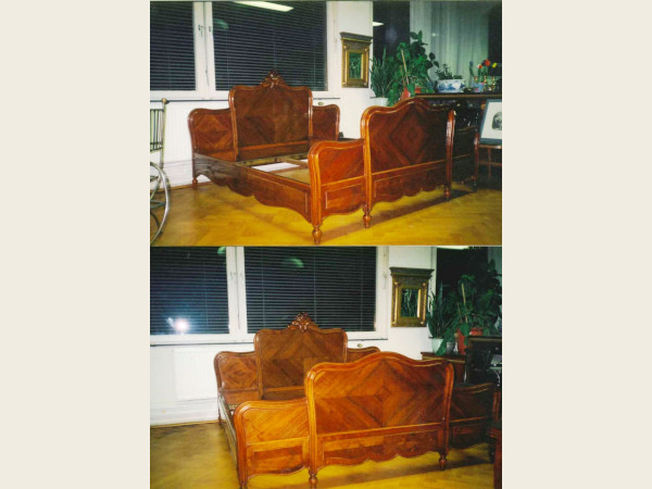 A&W  Hotelerie  1. Prototyp Recycling Design 1989, Zwei Queensizebetten zum Kingsize Hotelbett
