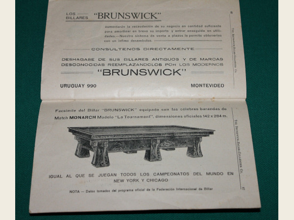 Brunswick Billard 1928
