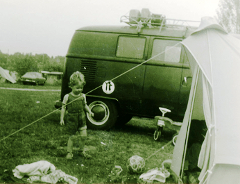 ... mein erster Lieferwagen, ausrangierter Polizei VW Bus von 1966